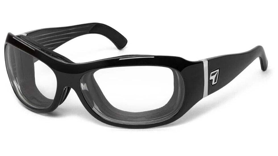 7 Eye Briza/ SharpView Clear +1.50 Reader Sunglasses, Glossy Black Frame, S-L 310540B