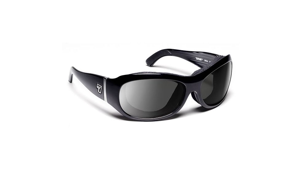 7 Eye Briza- SharpView Glossy Black Sunglasses, S-L 310542