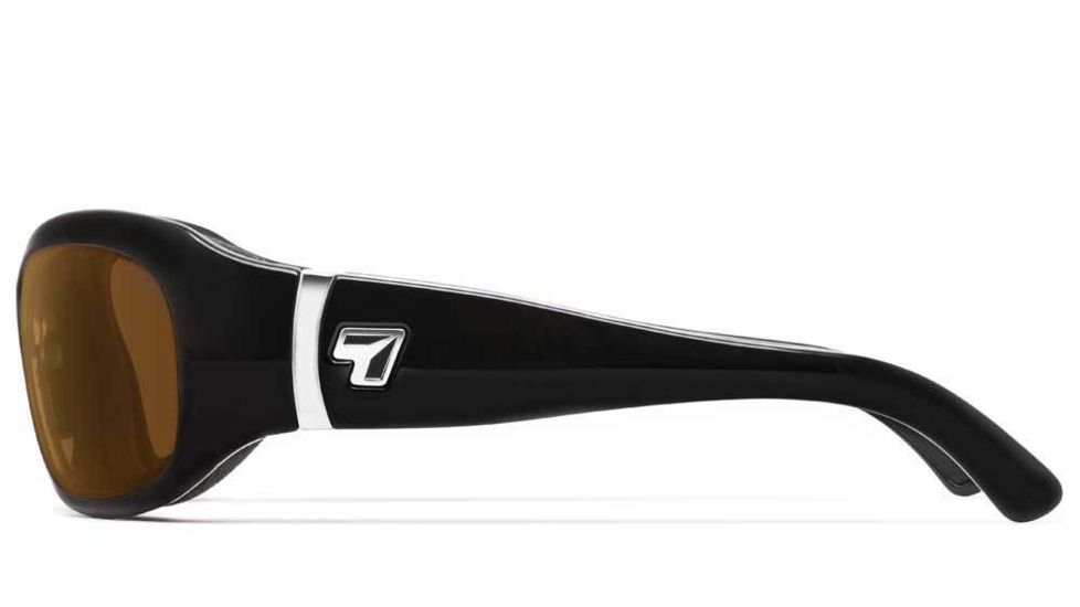 7 Eye Briza Sunglasses, Glossy Black Frame, 24-7 Copper NXT Lenses - 310527