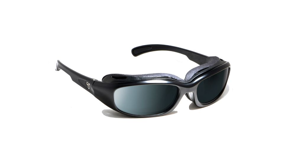 7 Eye Churada AirShield Sunglasses,Matte Black Frame,SharpView Polarized Gray Lens,S-M 160153