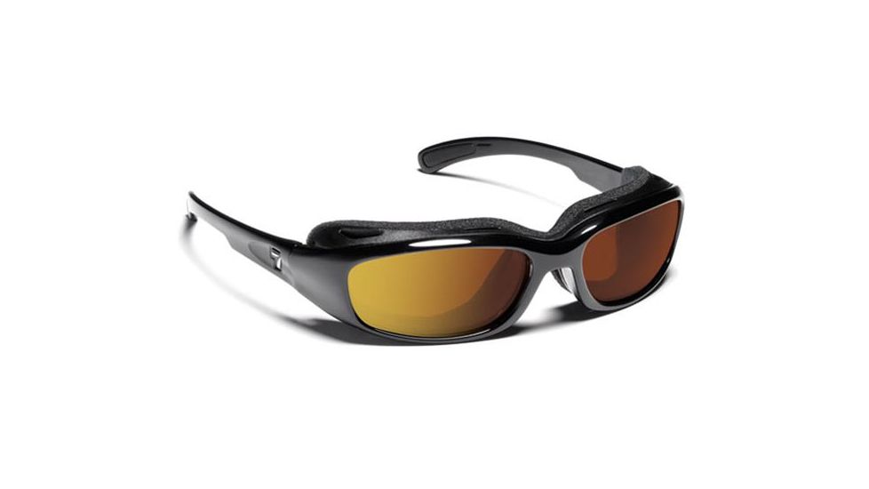 7 Eye Churada AirShield Sunglasses,Matte Black Frame,SharpView Copper Lens,S-M 160142