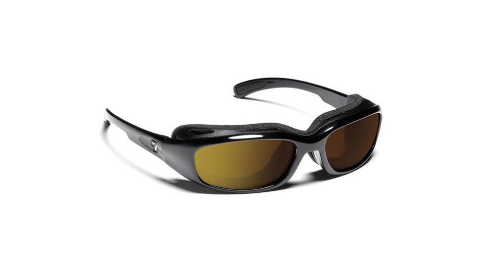7 Eye Churada AirShield Sunglasses,Matte Black Frame,SharpView Polarized Copper Lens,S-M 160154
