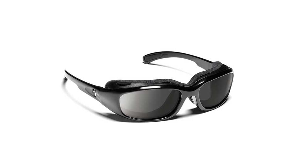 7 Eye Churada Glossy Black Re-ACT NXT Polarized Gray HP Sunglasses 160556