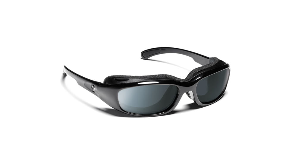 7 Eye Churada Sunglasses, Glossy Black Frame, Re-ACT NXT Gray Lens 160530