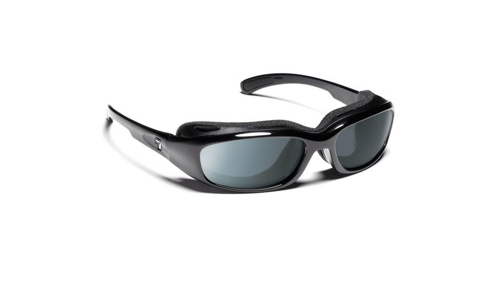 7 Eye Churada Sunglasses, Glossy Black Frame, 24 - 7 Eclypse Gray Lens 160517