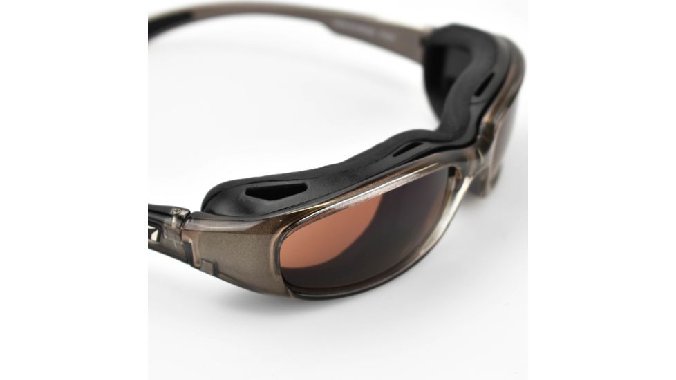 7 Eye Churada Sunglasses, Brown Crystal Frame, Sharp View Copper Lens 164442