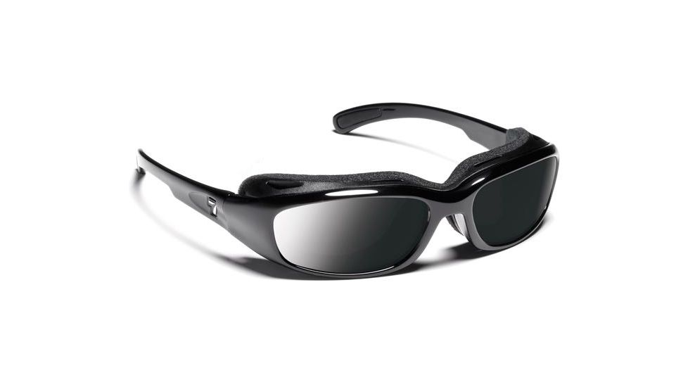 7 Eye Churada Sunglasses, DARKshift Extra Dark Photochromic Lens, Glossy Black Frame, S-M 160516