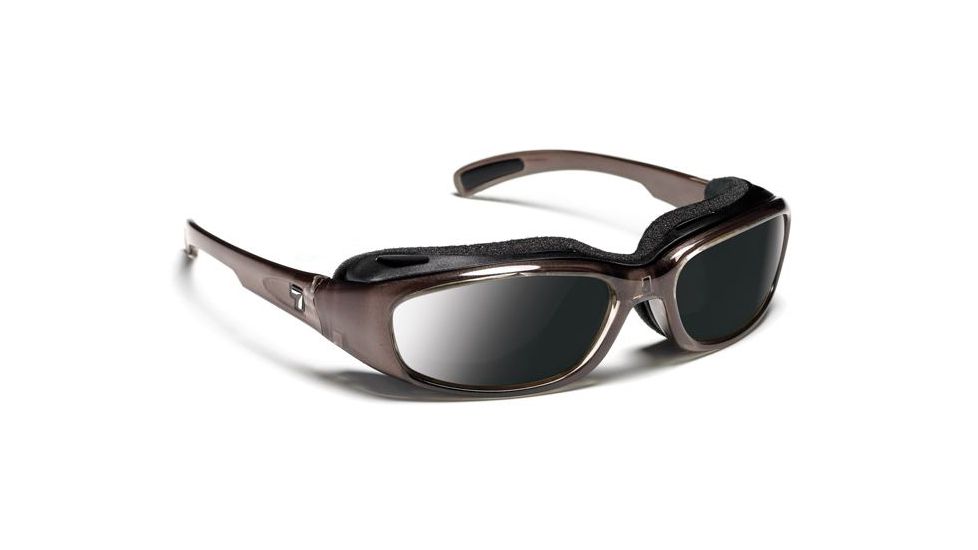 7 Eye Churada Sunglasses, DARKshift Extra Dark Photochromic Lens, Brown Crystal Frame, S-M 164416