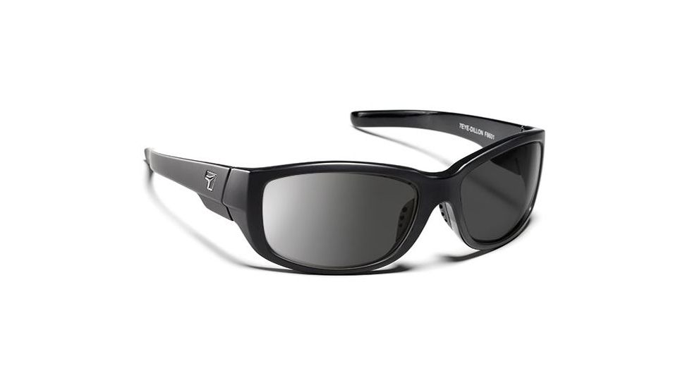 7 Eye Dillon Active Sunglasses,Glossy Black Frame,SharpView Gray Lens,S-L, 860541