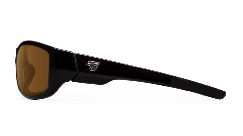 7 Eye Dillon Active Sunglasses,Glossy Black Frame,Polarized SharpView Copper Lens,S-L 860554