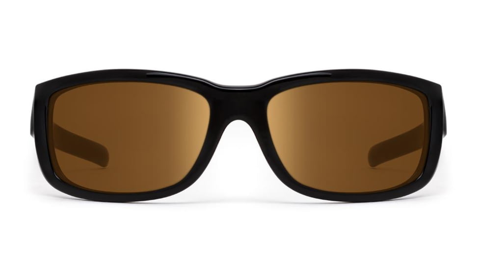 7 Eye Dillon Active Sunglasses,Glossy Black Frame,Polarized SharpView Copper Lens,S-L 860554
