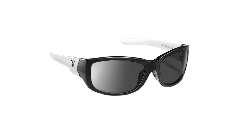 7 Eye Dillon Casual Street Sunglasses, Ebony &amp; Ivory Frame, Polarized Gray NXT Lenses 865956