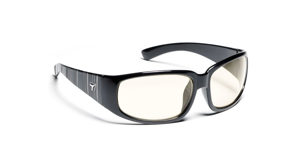 Duke/ SharpView Clear, Glossy Black Frame Male Sunglasses, L-XL