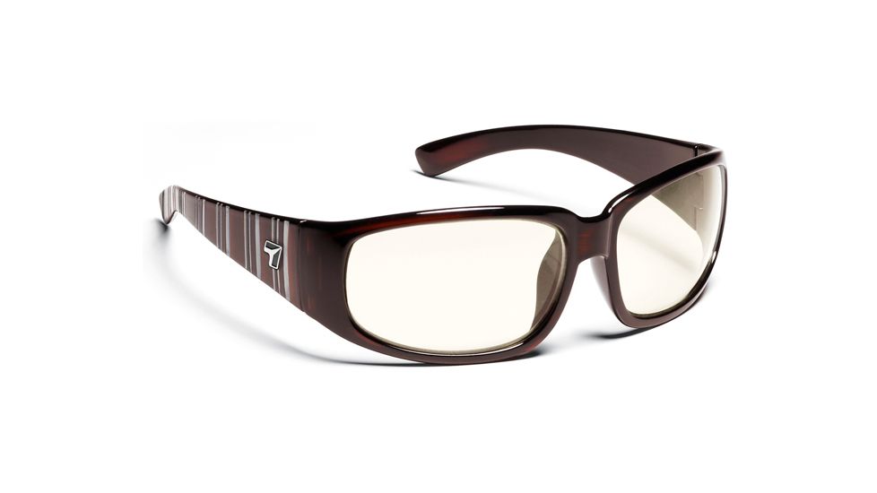 Duke/ SharpView Clear, Mahogany Frame Male Sunglasses, L-XL
