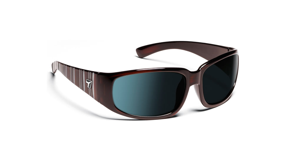 Duke/ SharpView Polarized Gray, Mahogany Frame Male Sunglasses, L-XL