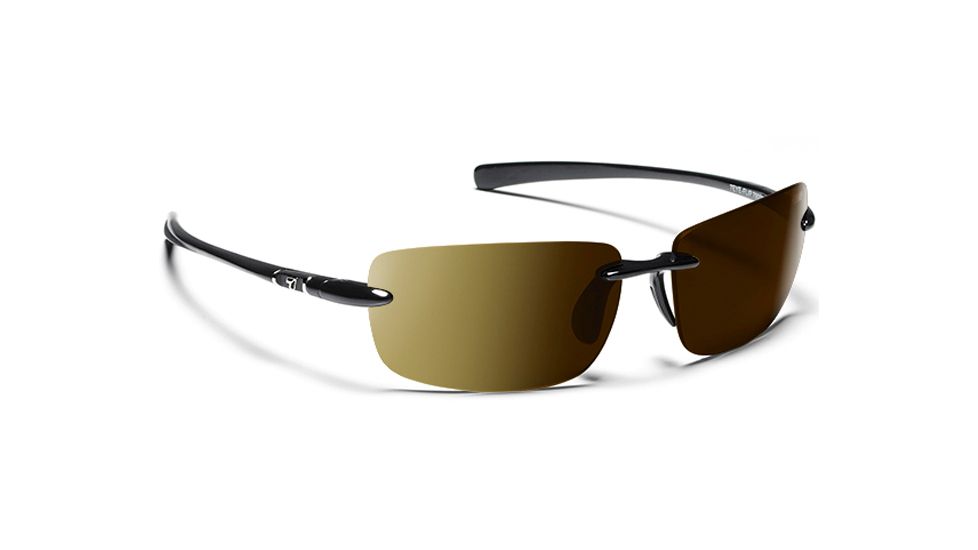 Flip/ PolarFusion Copper, Glossy Black Frame Male Sunglasses, M-L