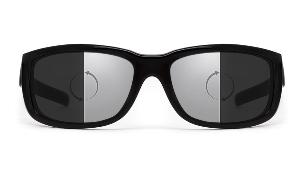 7 Eye Dillon Sunglasses, DARKshift Extra Dark Photochromic Lens, Glossy Black Frame, S-L, 860516