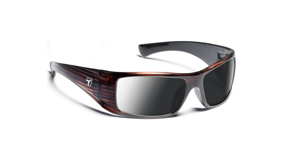 7 Eye Men's Shaun Sunglasses, DARKshift Extra Dark Photochromic Lens, Mahogany Frame, S-M 815216