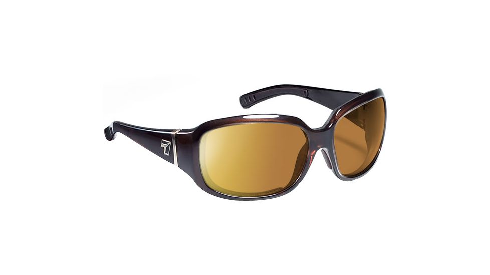 7 Eye Mistral Airdam Womens Sunglasses Crystal Chocolate Frame Sharpview Copper Lens 583442