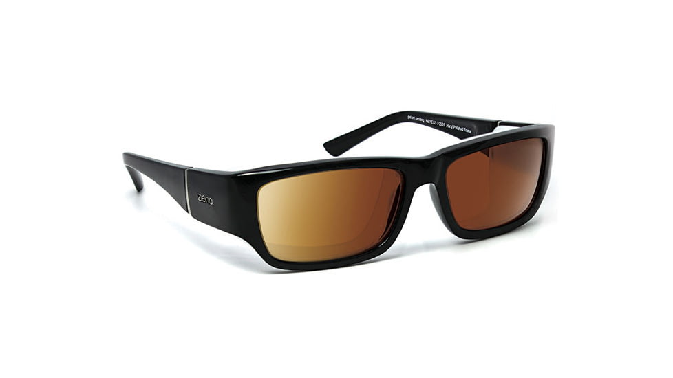 Nereus/ SharpView Copper, Glossy Black Frame Unisex Sunglasses, S-M