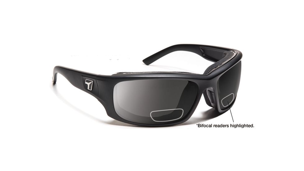 7 Eye Panhead/ SharpView Gray +1.50 Reader Sunglasses, Matte Black Frame, M-XL 260141B