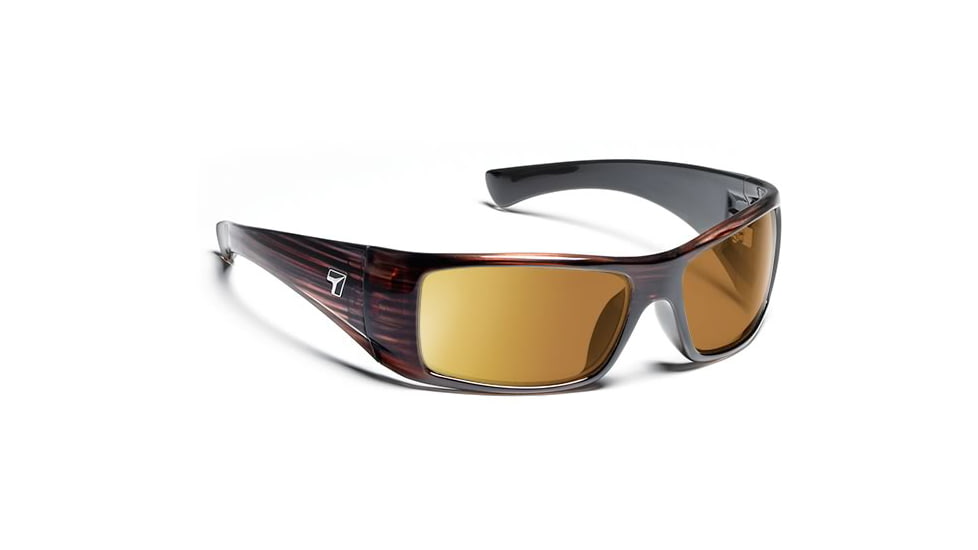 7 Eye Shaun Sunglasses, Mahogany Frame, SharpView Polarized Copper PC Lens 815254