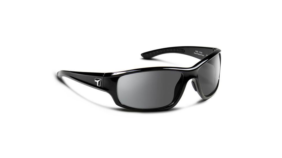 7 Eye Signature Series Rake Sunglasses,SharpView Gray Lens,Glossy Black Frame,M-XL, 910541