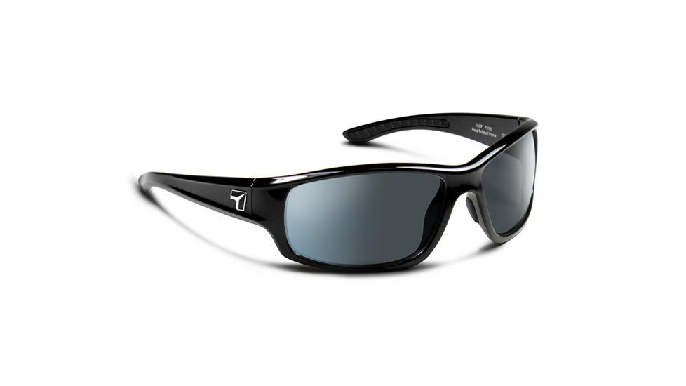 7 Eye Rake Progressive Prescription Sunglasses, Glossy Black Frame, Polarized, 910553PR