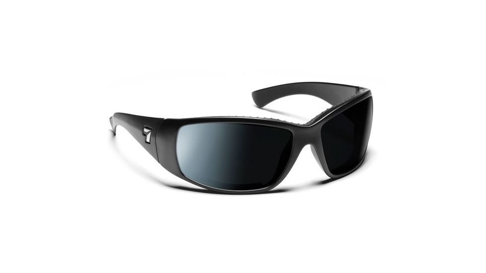 7 Eye Taku AirDam Sunglasses,Matte Black Frame,SharpView Polarized Gray Lens,M-XL 570153