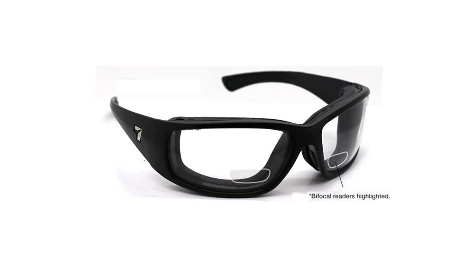 7 Eye Taku Plus/ SharpView Clear +2.50 Reader Sunglasses, Matte Black Frame, S-L 270140F