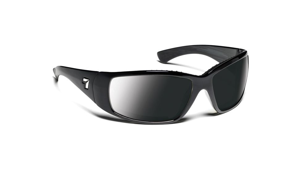 7 Eye Men's Taku Sunglasses, DARKshift Extra Dark Photochromic Lens, Glossy Black Frame, M-XL 570516