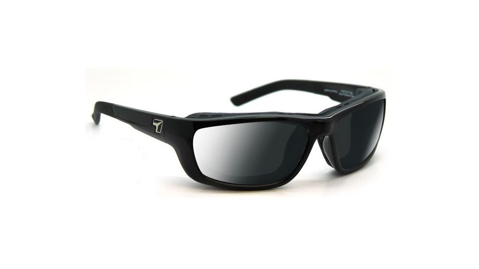 7 Eye Ventus Sunglasses, DARKshift Extra Dark Photochromic Lens, Glossy Black Frame, S-L 130516
