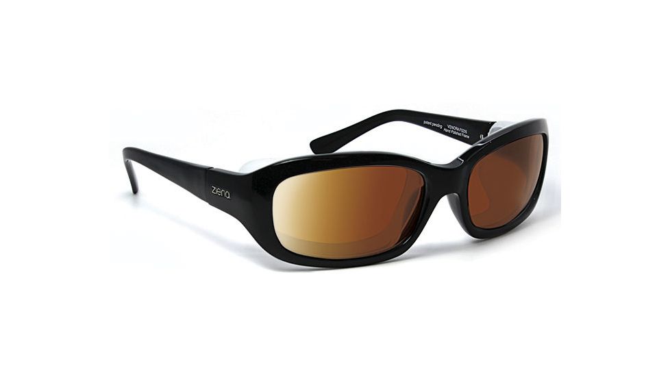 Verona/ SharpView Copper, Glossy Black Frame Female Sunglasses, M-L