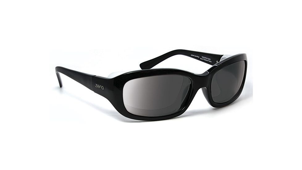 Verona/ SharpView Gray, Glossy Black Frame Female Sunglasses, M-L