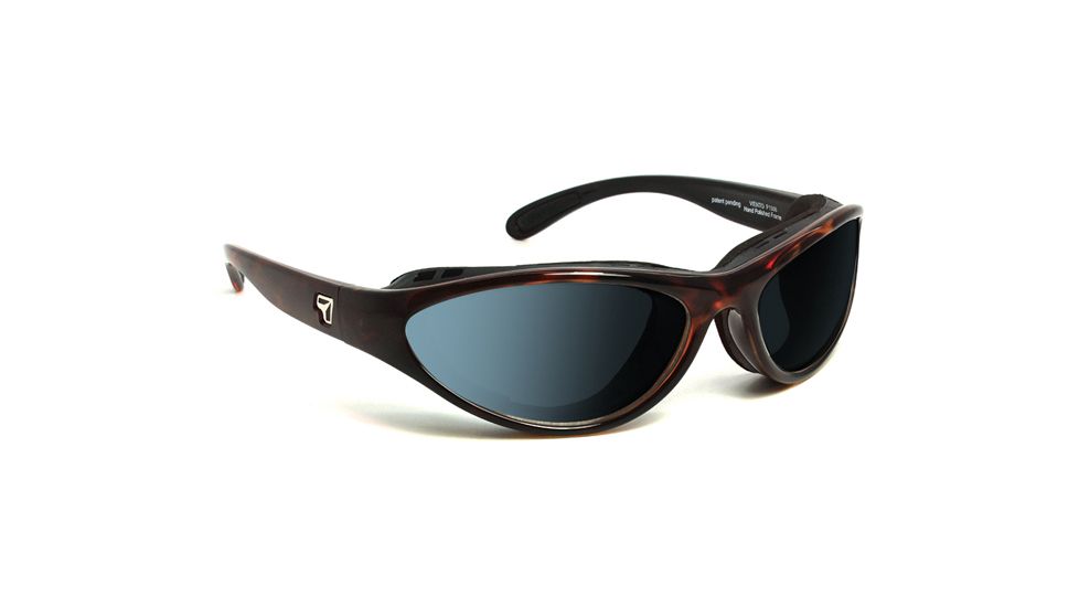 7 Eye Viento AirShield Sunglasses,Dark Tortoise Frame,SharpView Polarized Gray Lens,S-M 150653