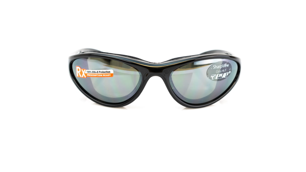 7 Eye Viento AirShield Sunglasses - Men's, Matte Black Frame,SharpView Polarized Gray Lens,S-M 150153