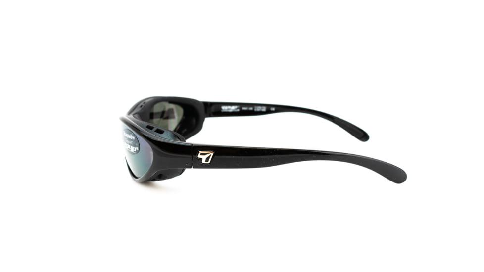 7 Eye Viento AirShield Sunglasses - Men's, Matte Black Frame,SharpView Polarized Gray Lens,S-M 150153