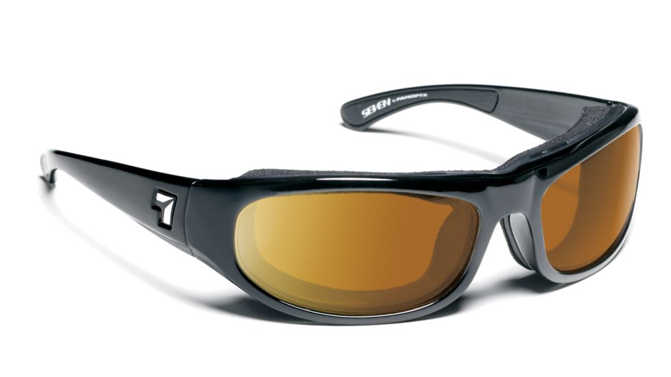 7 Eye Whirlwind Glossy Black Polarized Copper NXT Sunglasses 120557