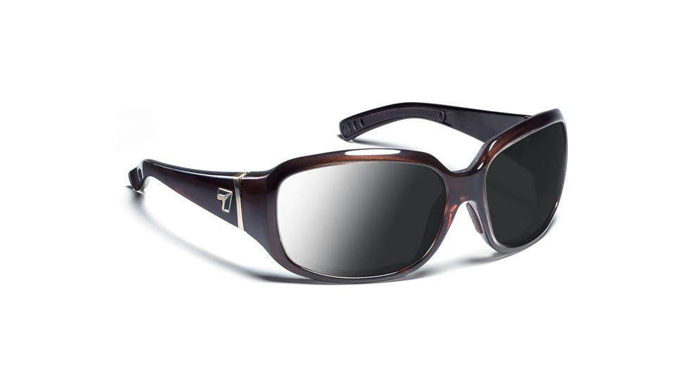 7 Eye Women's Mistral Sunglasses, DARKshift Extra Dark Photochromic Lens, Crystal Chocolate Frame, S-L 583416