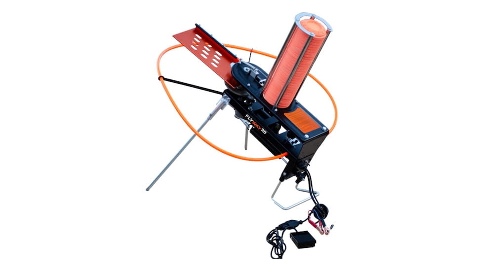 A mechanical clay disc thrower. 