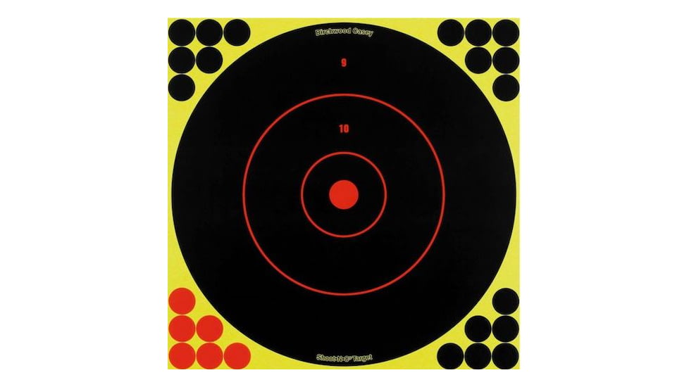 A splatter paper target of a bull's eye. 