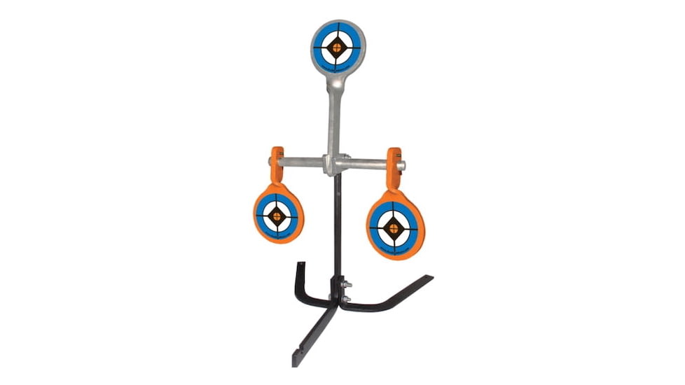 A spinner with steel plate targets. 