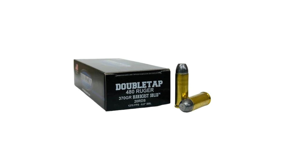 Doubletap Ammunition Double Tap Hardcast Solid Handgun Ammunition 480 Ruger 370gr WFN 1335 fps 20/ct 7A2D1751, DT480R370H2