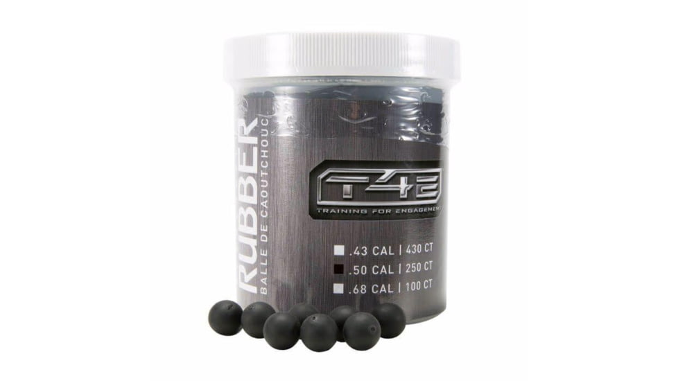 Umarex T4E Rubberball .50 Cal Ammo 250/Ct - Black D0307FAA, RW2292150