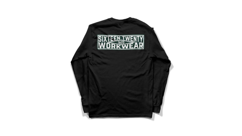1620 Workwear Camp Shirt Long Sleeve F0492B34, Black, Medium, LST1BM