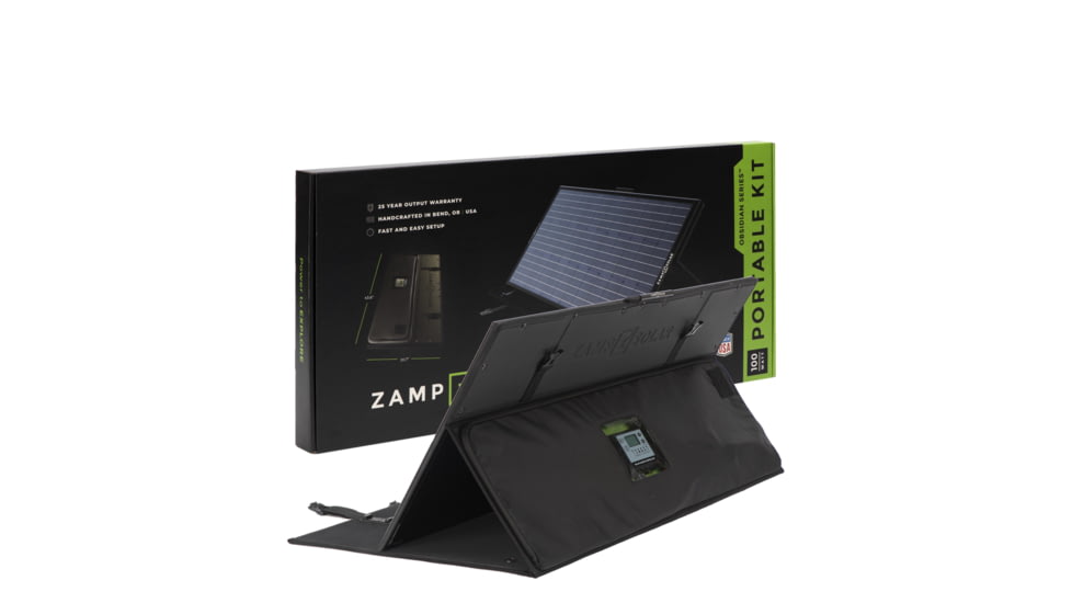 Zamp Solar Obsidiana Series 100-Watt Portable Kit, Regulated, Black, One Size, USP2003