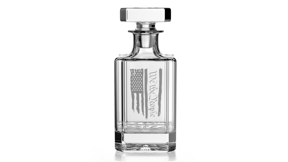Old Southern Brass We The People American Flag Decanter, Clear, 25oz/750ml, OSB-DECANTER-WTP