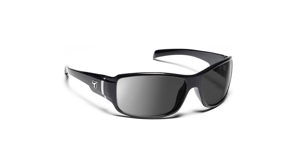 7 Eye 7eye Active Lifestyle Sunglasses Cody, Polarized SharpView Gray PC Lens, Black Carbon Frame, M-L , Men 426653