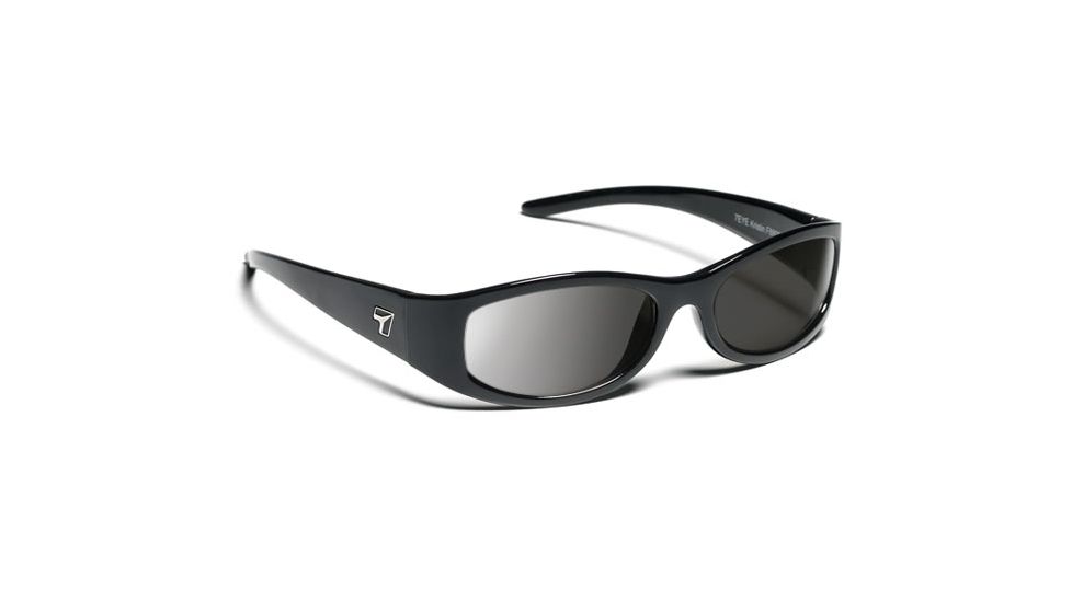 7 Eye 7eye Active Lifestyle Sunglasses Kristin, Polarized SharpView Gray PC Lens, Glossy Black Frame, S-L , Women 880553