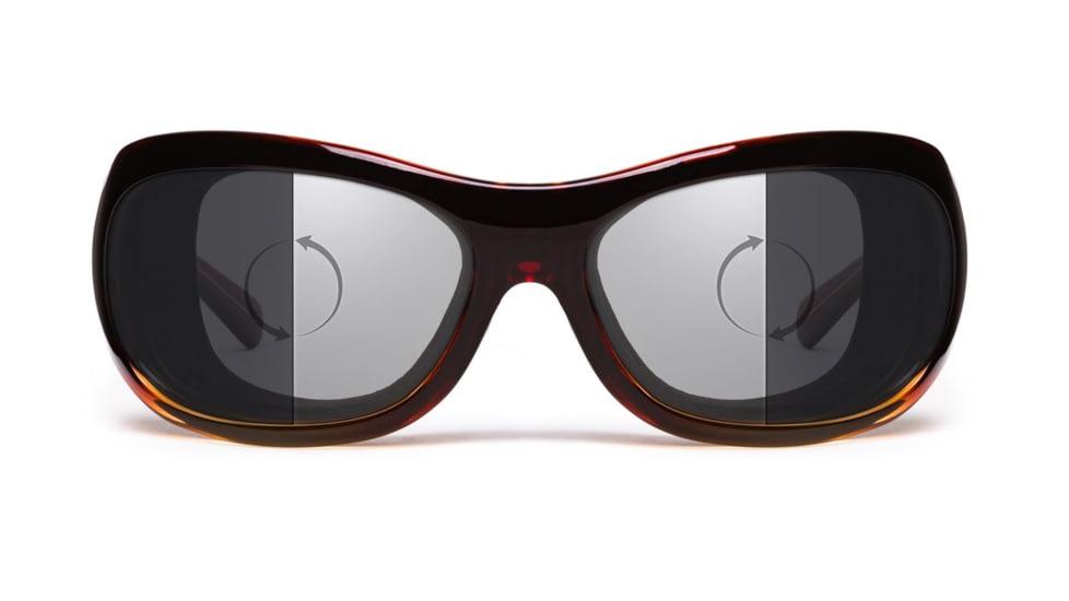 7Eye by Panoptix Womens AirShield Sedona Sunglasses, RX Ready, Light Tortoise Frame, Photochromic Day/Night Eclypse Lens, M-L 326017